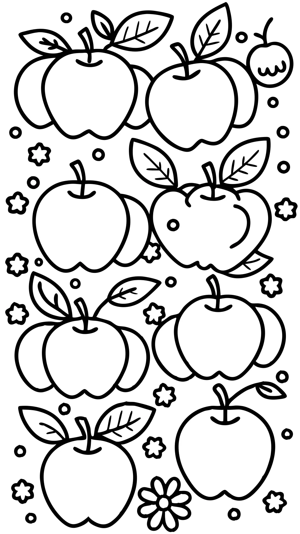 coloring page-apples